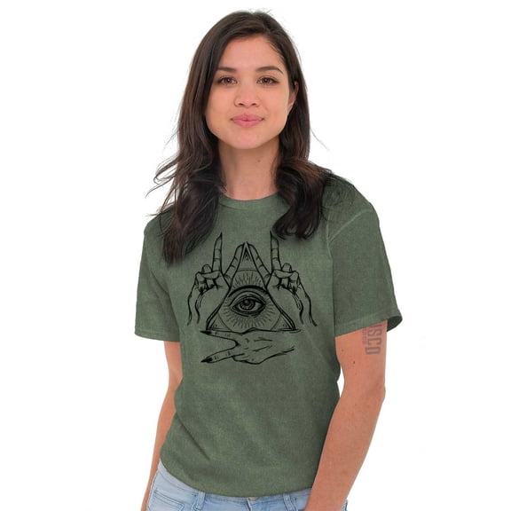 Illuminati Pyramid All Seeing Eye Women's Graphic T Shirt Tees Brisco Brands X
