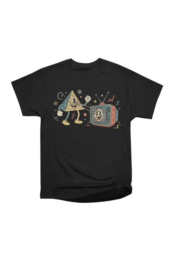 Illuminati Pyramid Media Control T-Shirt Tee Gift For Him Merch For Her Apparel For Friend