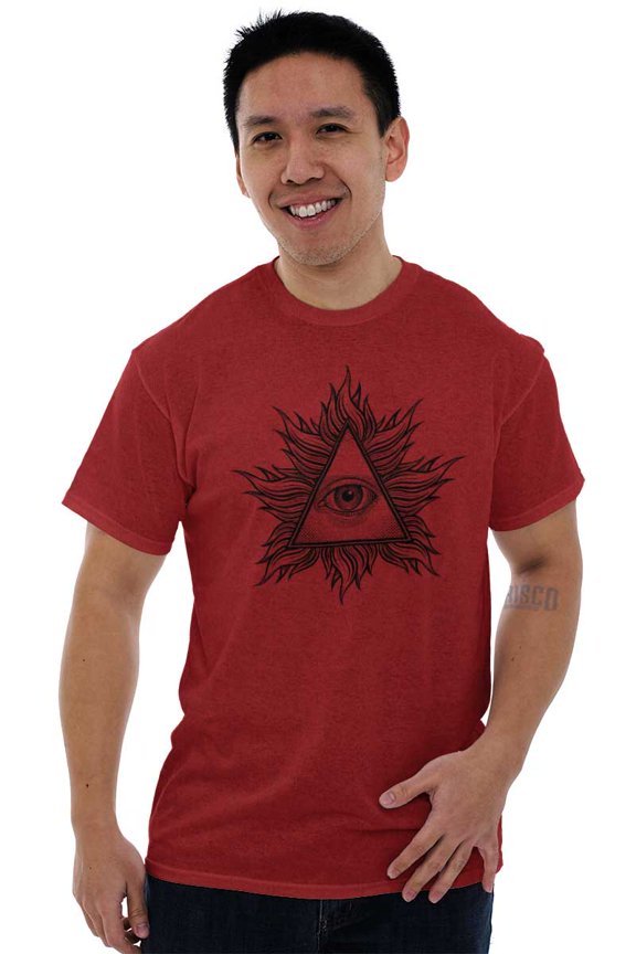 Illuminati Triangle Conspiracy Theory Men's Graphic T Shirt Tees Brisco Brands M