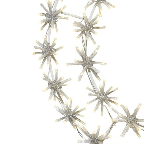 Hi-Line Gift Ltd. Illuminating 456 LED White Metal Snowflake Garland Light
