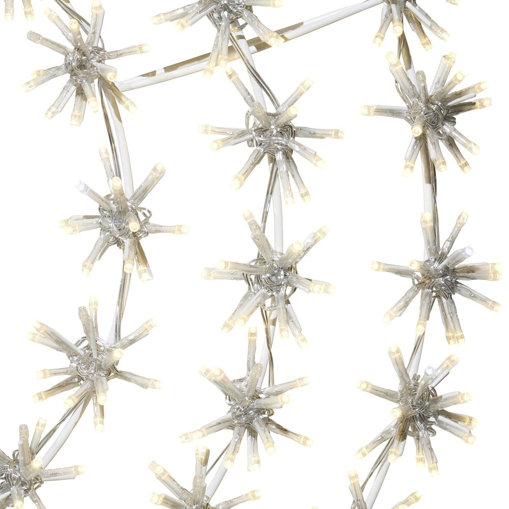Hi-Line Gift Ltd 37459-C-L Illuminating 840 LED White Metal Snowflake Garland Light