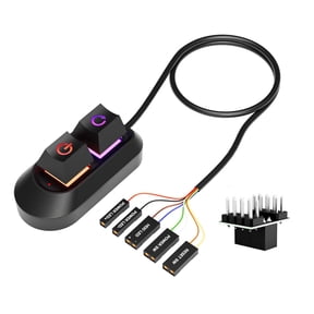 Illuminating External Power Reset Button For Desktop With Universals Compatibility Multiple Device Splitter Cable