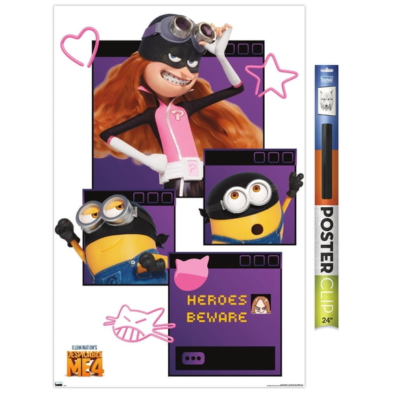 Illumination Despicable Me 4 - Heroes Beware Wall Poster, 22.375" x 34"