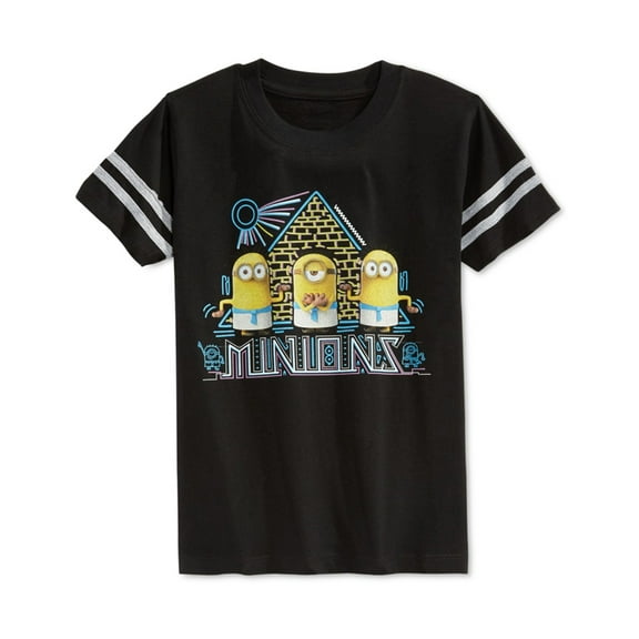 Illumination Entertainment Boys Minions Pyramid Graphic T-Shirt, Black, S (8)
