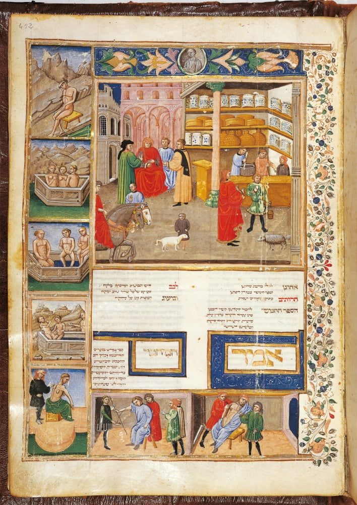Illumination From A Hebrew Translation Of Avicennas Canon Canvas Art - (24 x 36)