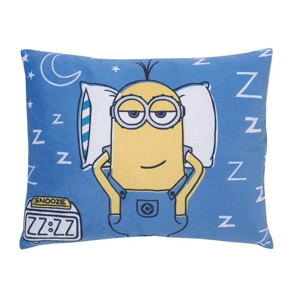 Illumination Lazy Minions Club Blue Toddler Pillow