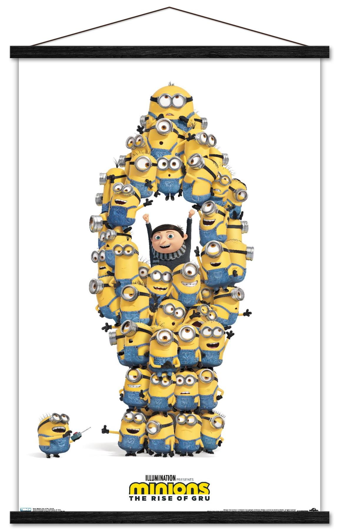 Illumination Minions: Rise Of Gru - Rocket Wall Poster with Wooden Magnetic Frame, 22.375" x 34"