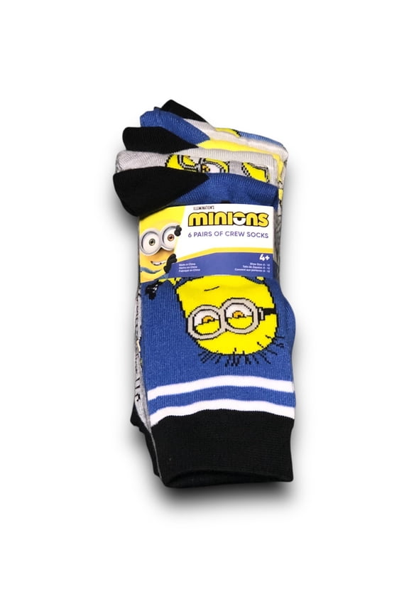 Illumination's Minions Men's Crew Socks - (6 Pairs)