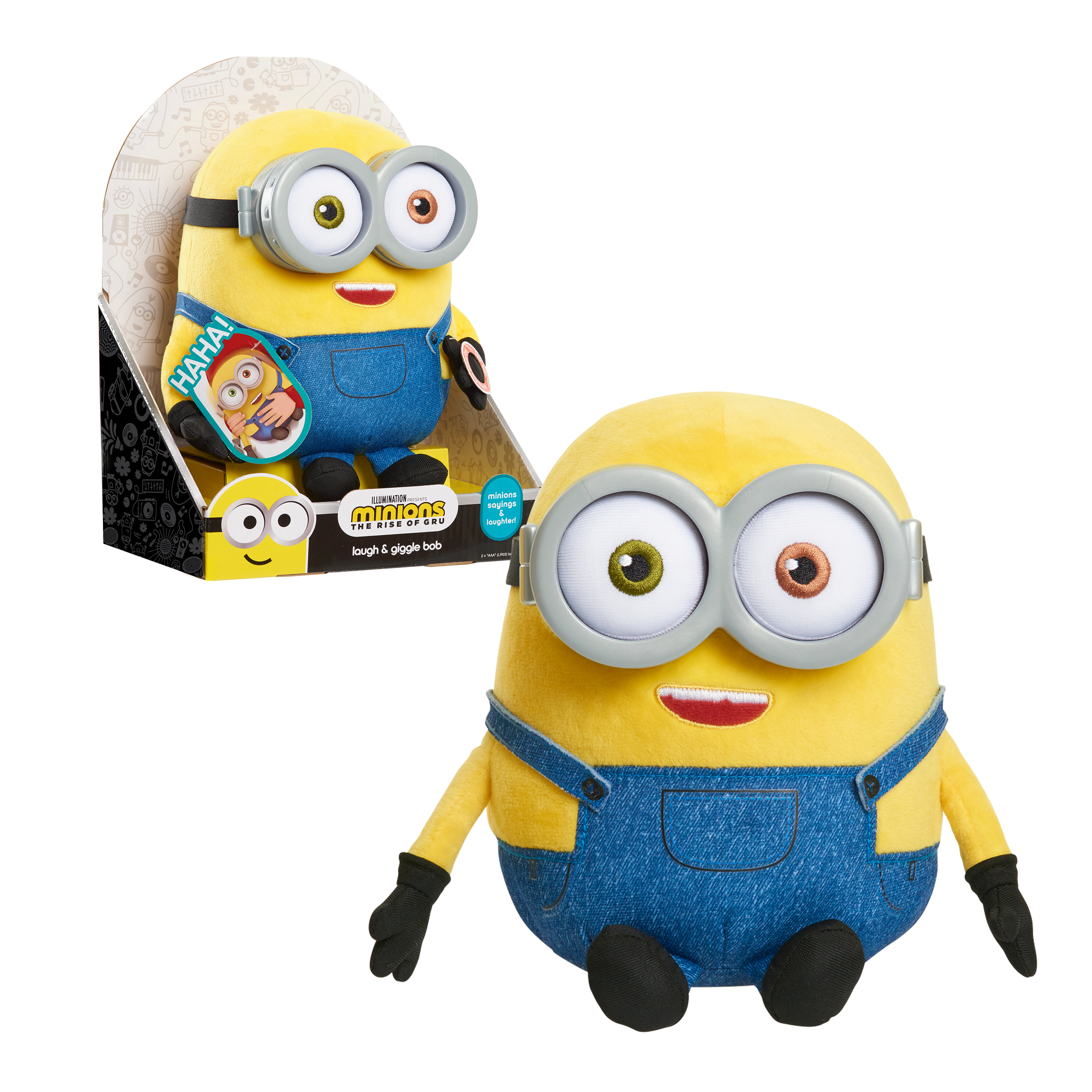 Illumination’s Minions: The Rise of Gru Laugh & Giggle Bob Plush,  Kids Toys for Ages 3 Up, Gifts and Presents - image 1 of 3