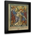 thumbnail image 1 of Illuminator, Unknown 12th Century English 12x14 Black Modern Framed Museum Art Print Titled - Christ Carrying the Cross, 1 of 5