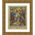 thumbnail image 1 of Illuminator, Unknown 12th Century English 20x24 Gold Ornate Wood Framed with Double Matting Museum Art Print Titled - Christ Carrying the Cross, 1 of 4