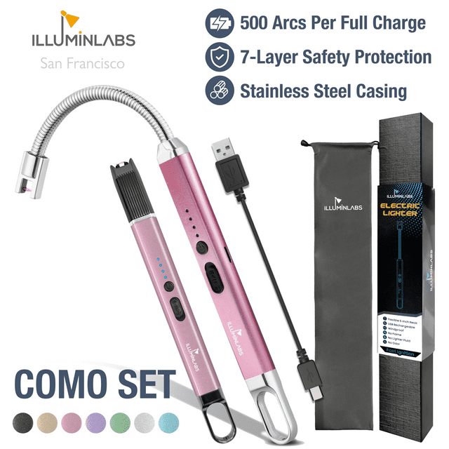 Illuminlabs 2Pack Electric Lighter USB Rechargeable Candle lighter
