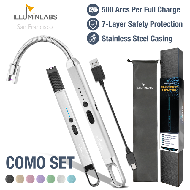 Illuminlabs 2Pack Electric Lighter USB Rechargeable Candle lighter