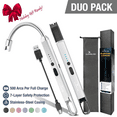 thumbnail image 1 of 2Pack Electric Lighter – USB Rechargeable Candle lighter, Windproof Flameless Plasma Arc Lighter for BBQ Grill, Camping, Stove, 7.5” Long Stick Lighter,Silver, 1 of 11