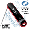 thumbnail image 1 of Meat Thermometer – 0.6s Instant Read Waterproof Digital Food Thermometer, 0.5°F NIST Certified Professional Accuracy, Temp Probe for Cooking/Candy/BBQ Grill & Kitchen, Auto-Rotate Display, 1 of 15