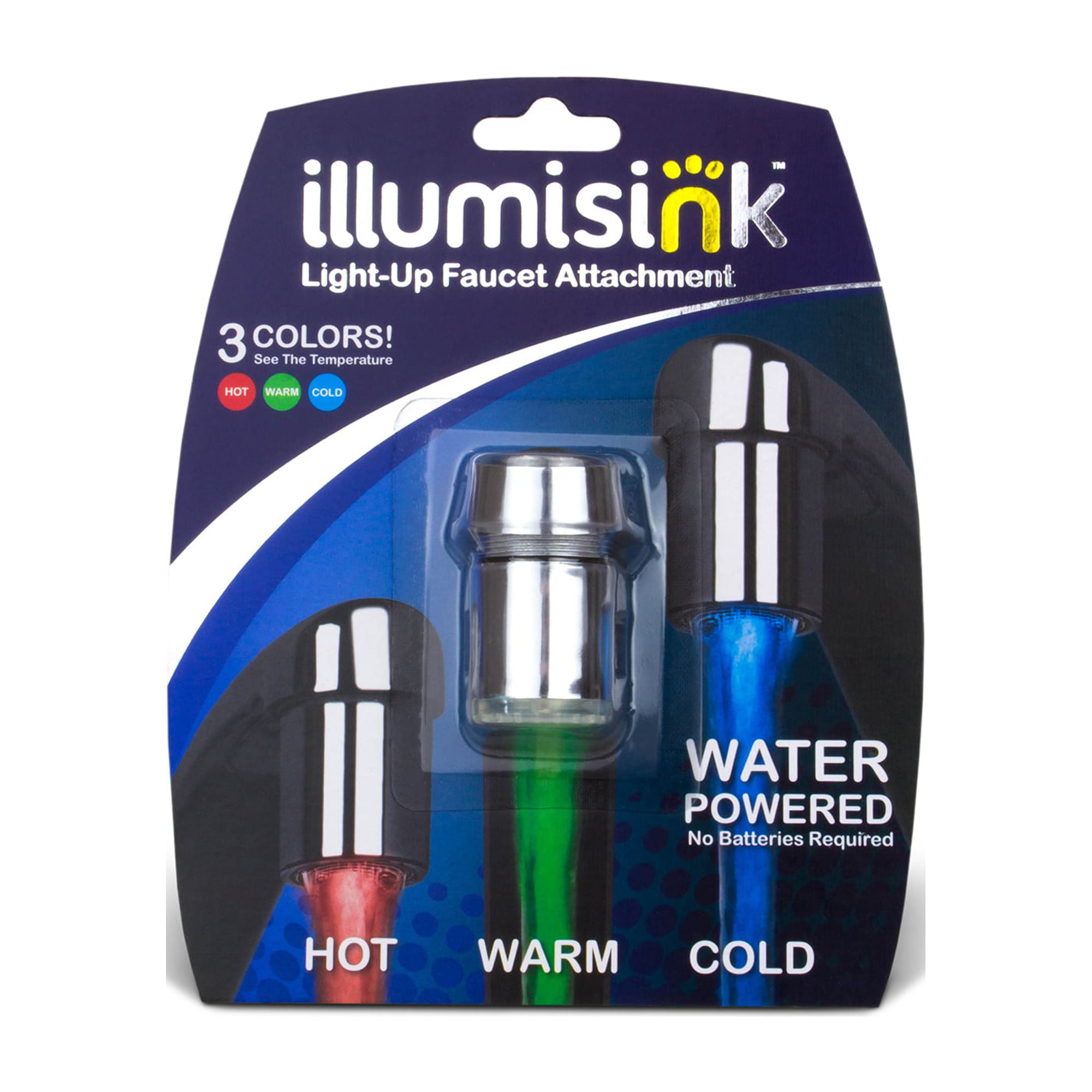 Illumisink LightUp Faucet Attachment, Temperature Sensitive, 3 Colors