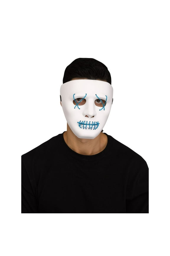Illumo Blue LED Light Up Mask Halloween Costume Accessory