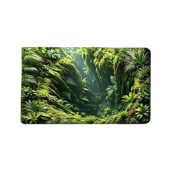 Illusion Area Rugs, Optical Illusion for Living Room Bedroom, Non-Slip Washable Volcanic Lava Surface Carpet Visual Optical Throw Rug Green