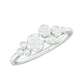 thumbnail image 1 of Rosec Jewels Natural Diamond Cluster Engagement Ring for Women - HI-SI Quality - with Jewelry Box, 14K White Gold, US 5.00, 1 of 7