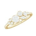 thumbnail image 1 of Rosec Jewels Natural Diamond Cluster Engagement Ring for Women - HI-SI Quality - with Jewelry Box, 18K Yellow Gold, US 5.00, 1 of 7