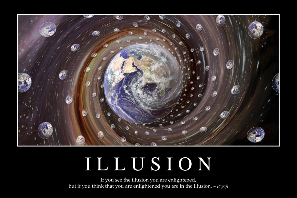 Illusion Inspirational Quote and Motivational Poster Canvas Art - Stocktrek Images (34 x 23)