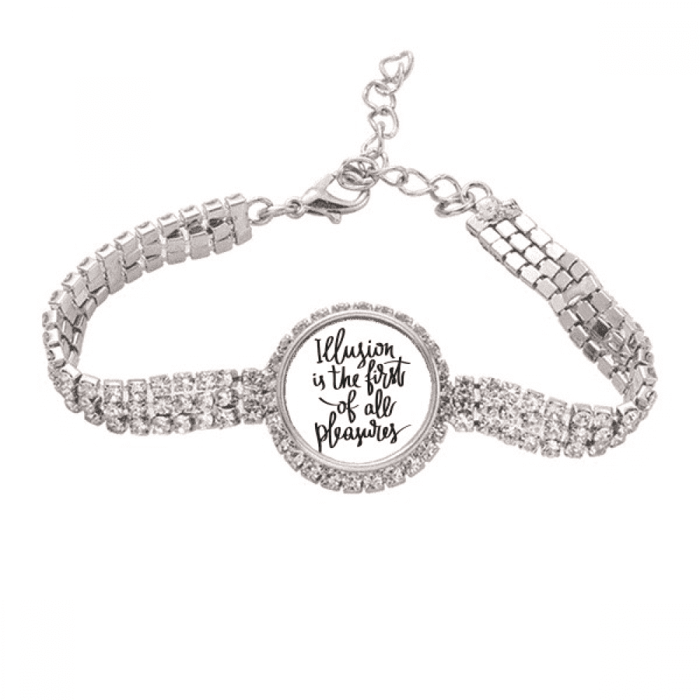 Illusion Is the First of All Pleasures Quote Tennis Chain