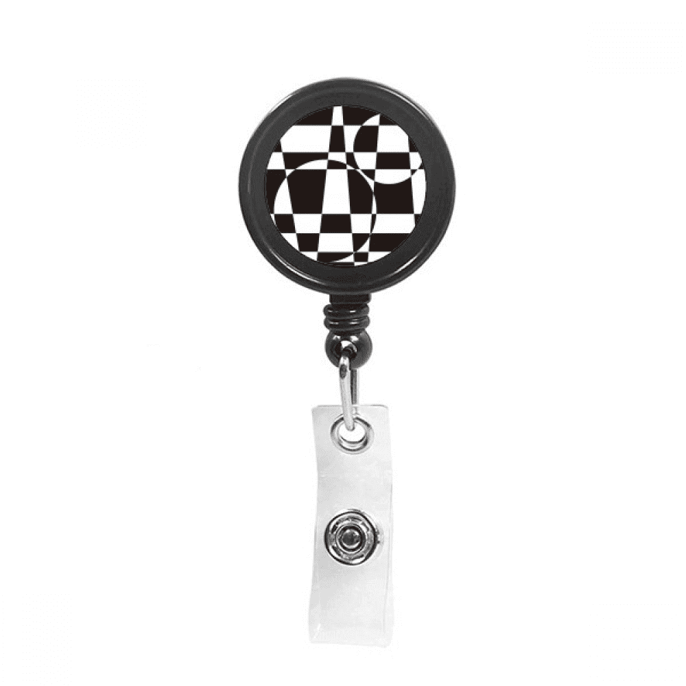 Illusion Line Loop Repeat Stitching Retractable Keychain Badge Holder ID Badge