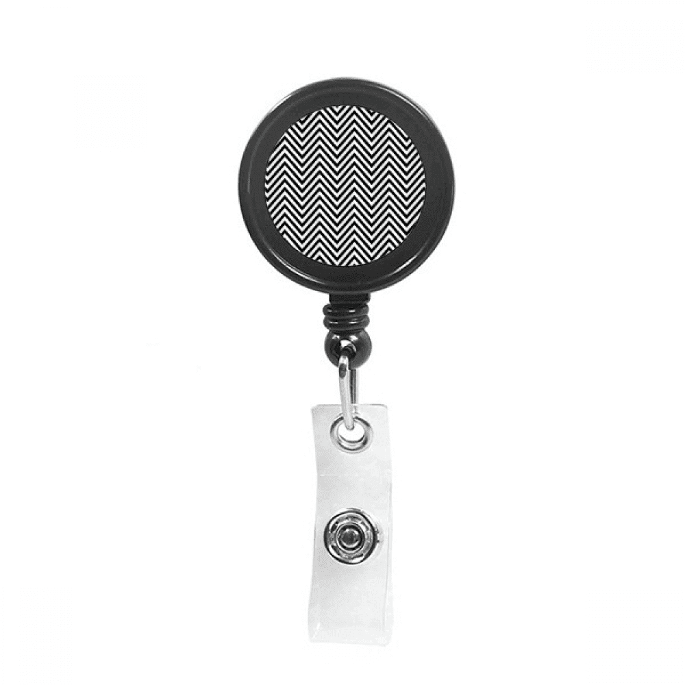 Illusion Line Repeat Mountain Retractable Keychain Badge Holder ID Badge