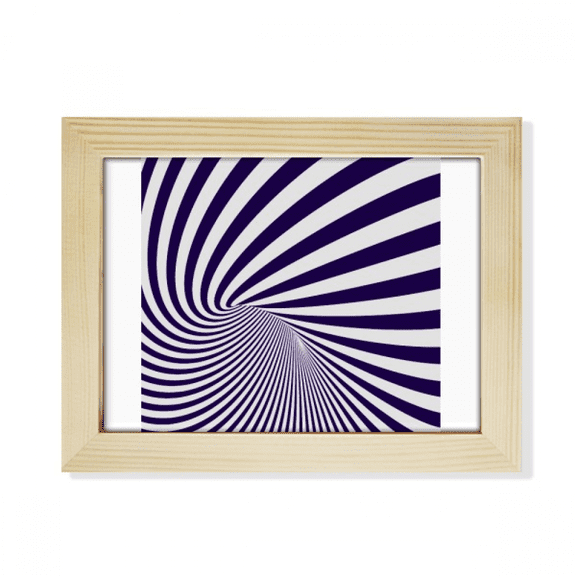 Illusion Lines Loop Repeat Tunnel Desktop Photo Frame Picture Art Decoration Painting 6x8 inch