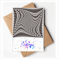 thumbnail image 1 of Illusion Lines Repeating Ellipse Welcome Back Greeting Cards Envelopes Blank, 1 of 4