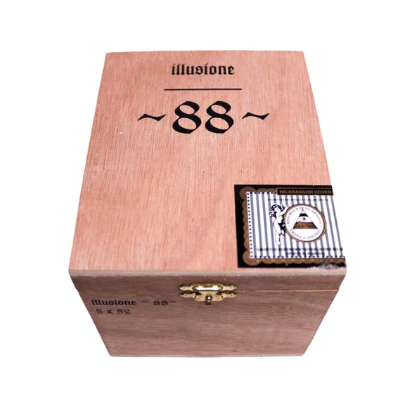 Illusione 88 Robust Empty Wood Cigar Box 5.75" x 4.75" x 4.5"