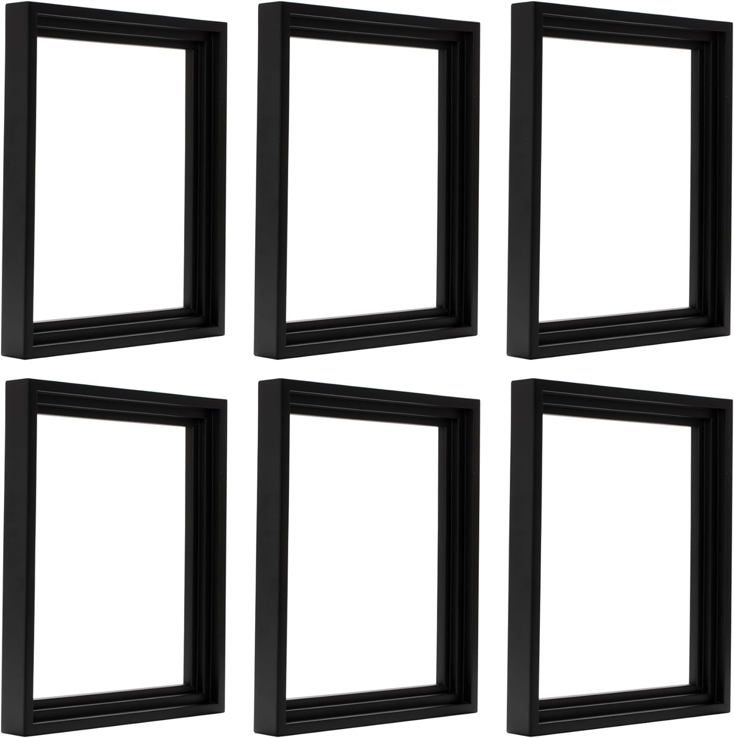 Illusions Floater Canvas Frame, 10x10, Black, 3/4 in Pack of 6, Ideal