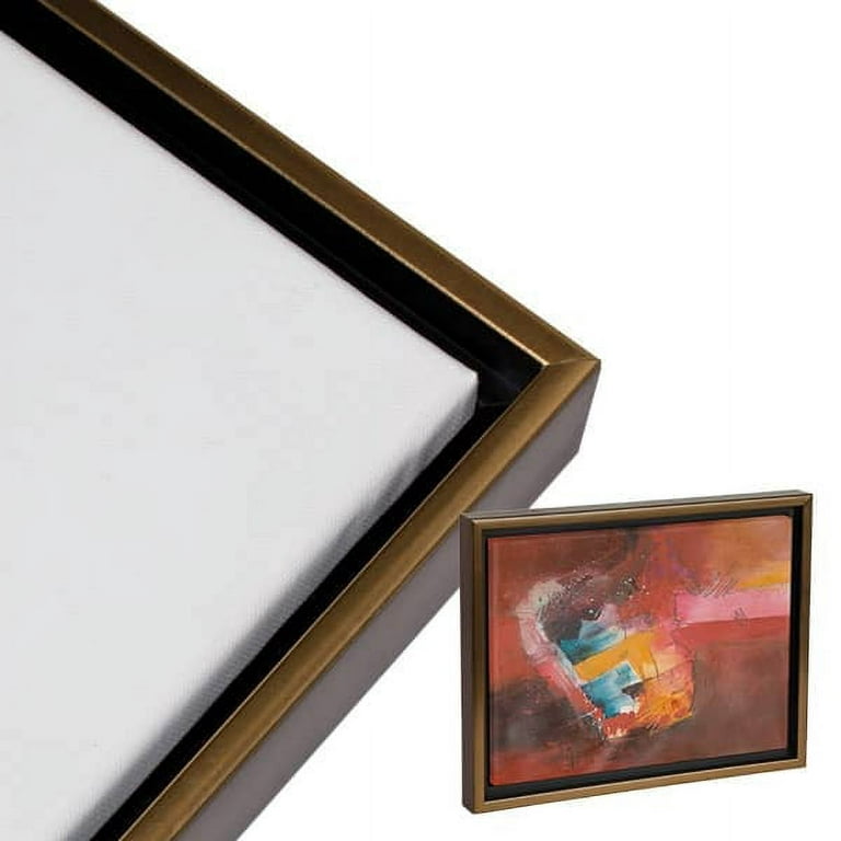 Illusions Floater Frame for 3/4 Canvas 11x14 - Gold/Walnut - 6 Pack 