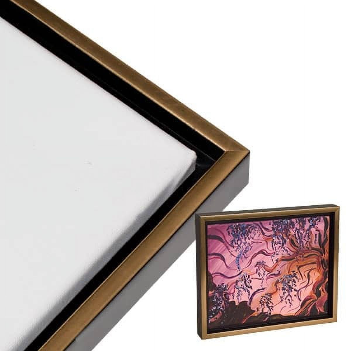 Illusions Floater Frame for 3/4 Canvas 16x20 - Gold/Black - 6 Pack