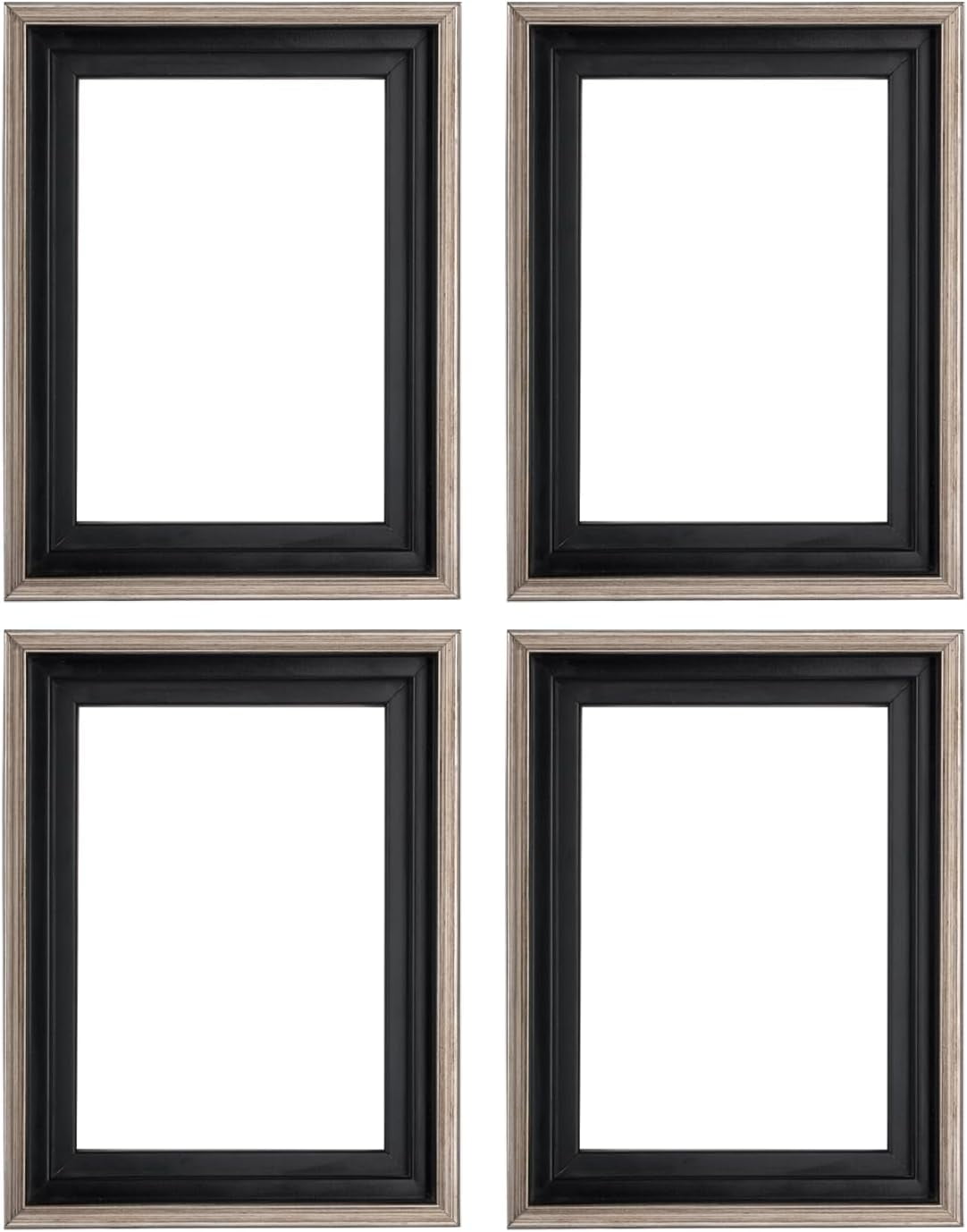 Illusions Floater Frames 6X6 Antique Silver 4 Pack Of ¾’’ Deep Floating Frames For Stretched