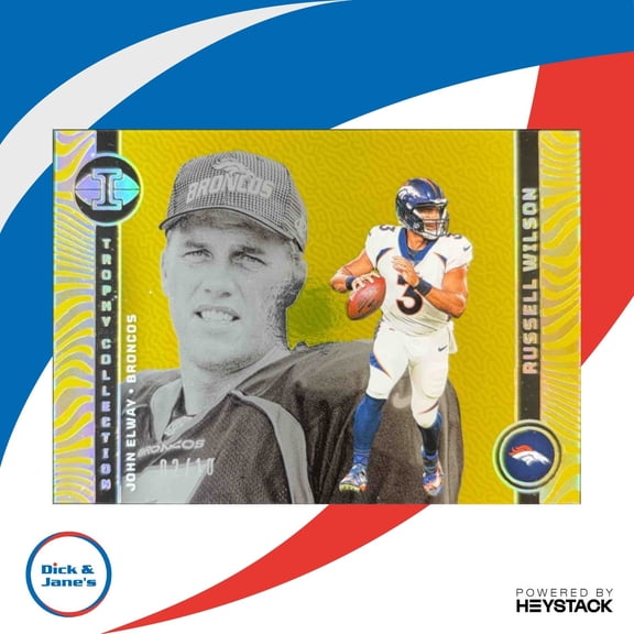 Illusions John Elway / Russell Wilson SN10 #TC-28 Trophy Collection Wild Card Division