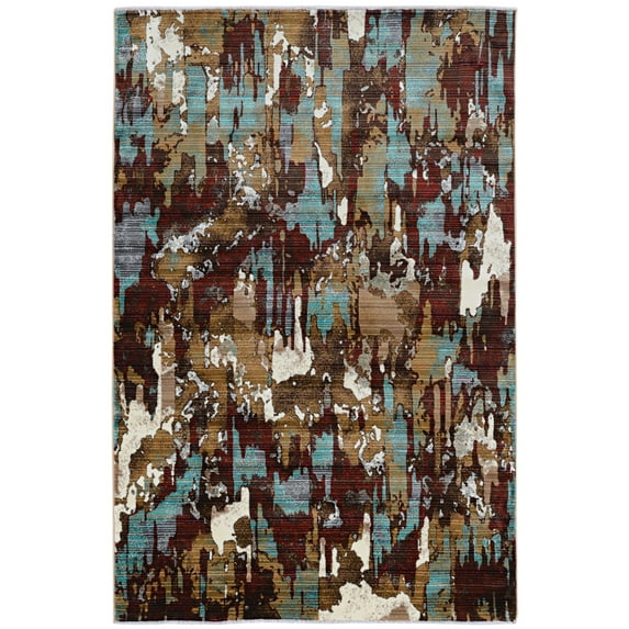 Illusions Splash Rug Beige 3 x 5 Polypropylene Modern Transitional Design