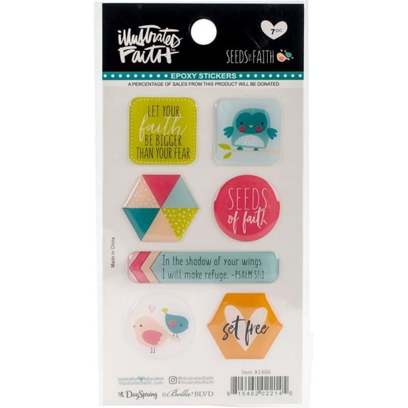Illustrated Faith Seeds Of Faith Epoxy Stickers