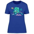 thumbnail image 1 of Illustrated Map Of Alaska T-Shirt Women -Image by Shutterstock, Female 3X-Large, 1 of 2