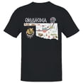 thumbnail image 1 of Illustrated Map Of Oklahoma T-Shirt Men -Image by Shutterstock Black, Cotton, S, 1 of 4
