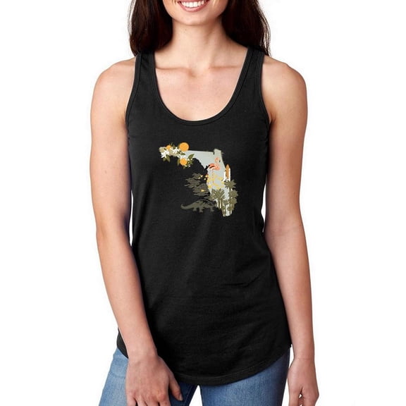 Illustrated State-florida Racerback Tank Women -Jacob Green Designs, Female Small