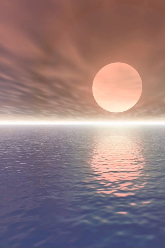 Illustrated Sun Over A Seascape Canvas Art - Paul Sale Design Pics (13 x 20)