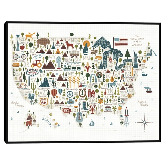 Illustrated USA Map