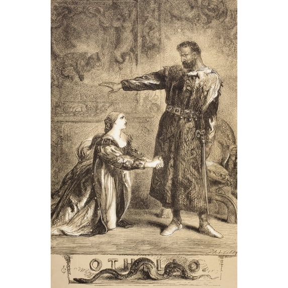 Illustration By Sir John Gilbert For Othello By William Shakespeare. From The
