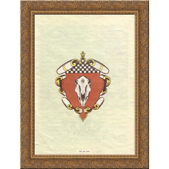 Illustration. 'Fairy Tales: Teremok. Mizgir'. 20x24 Gold Ornate Wood Framed Canvas Art by Narbut, Heorhiy