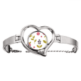 thumbnail image 1 of Illustration Flower  Paint Bracelet Heart Jewelry Wire Bangle, 1 of 4