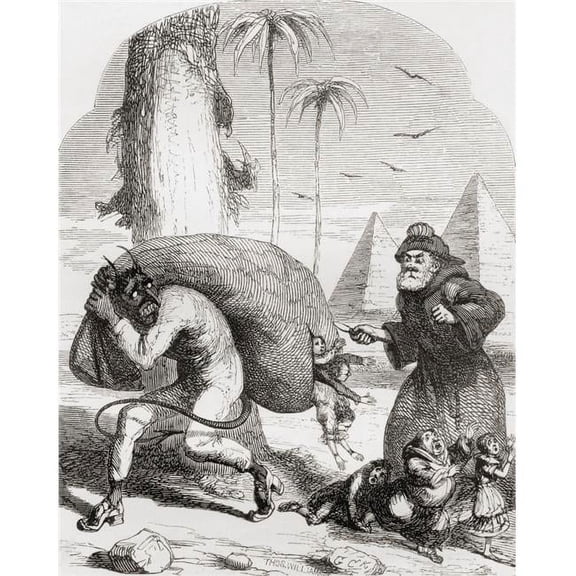 Illustration By George Cruikshank to The Poem The Lay of St. Medard From The Book The Ingoldsby Legends Or Mirth & Marvels By Thomas Ingoldsby Published 1865 Poster Print, 13 x 16