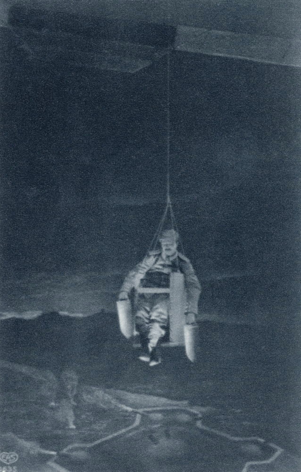Illustration From A German Postcard Showing A Supposed Bomb Dropper Suspended From A Zeppelin Dropping Bombs On A Fort From The Illustrated War News 1915 Canvas Art - Ken Welsh Design Pics (11 x 18)
