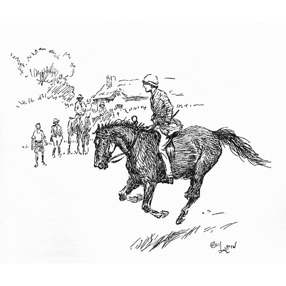 Illustration, Girl Riding With Hands In Pockets Poster Print By Mary Evans Picture Library (24 X 18)