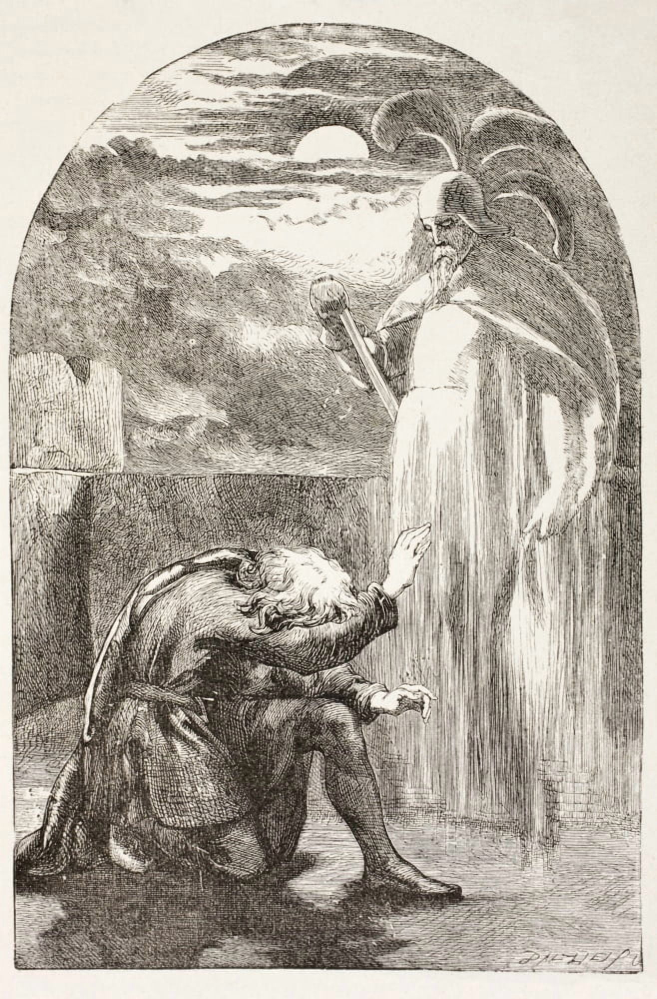 Illustration From Hamlet By William Shakespeare Hamlet Sees The Ghost The Spirit Of His Father From The Illustrated Library Shakspeare Published London 1890 Canvas Art - Ken Welsh Design Pics (11 x 1